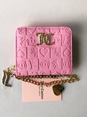 Juicy Couture Pretty pop small za w back ID organizer Cherry Blossom